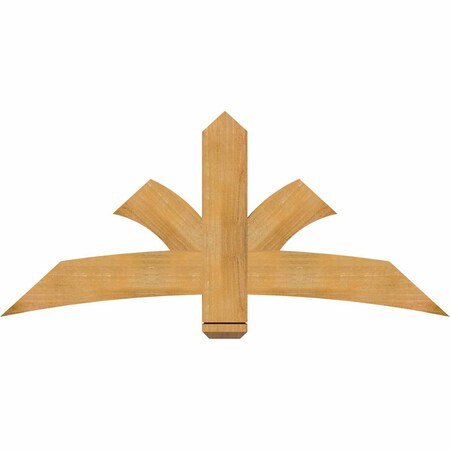 Ekena Millwork Davenport Rough Sawn Timber Gable Bracket, Western Red Cedar, 60"W x 27"H x 2"D x 6"F, 11/12 Pitch GBW060X27X0206DAV00RWR
